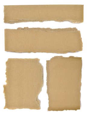 Set Of Textured Cardboard With Torn Edges clipart