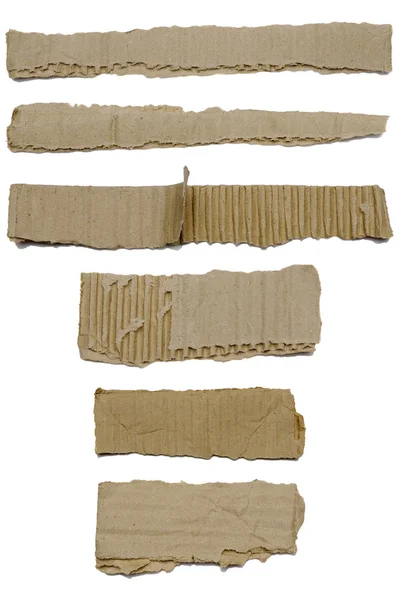 Set Of Textured Cardboard With Torn Edges — Stock Photo, Image