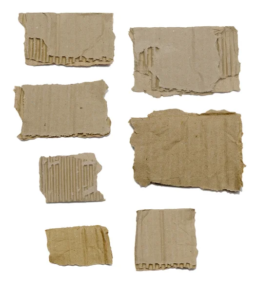 Set Of Textured Cardboard With Torn Edges — Stock Photo, Image