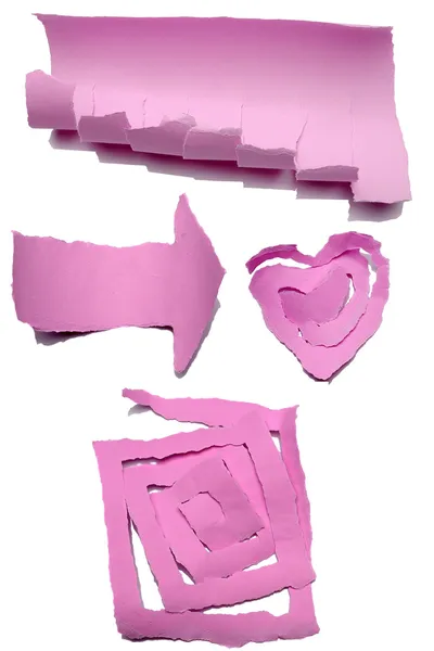 Συλλογή των δακρύων ροζ χάρτινο — Φωτογραφία Αρχείου