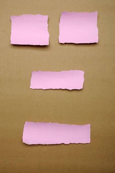 Torn Pink Paper Scraps — Stock Photo, Image