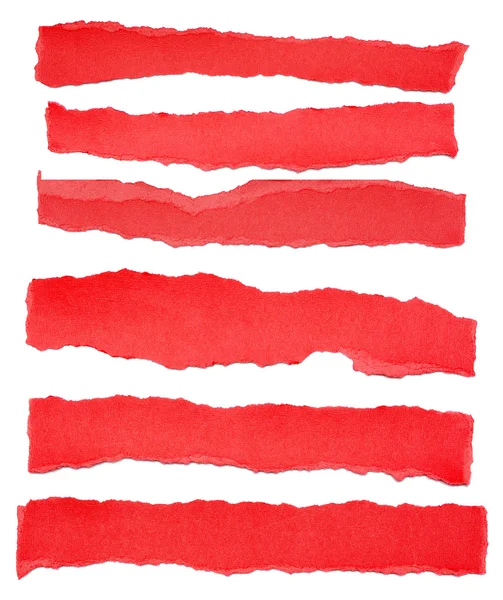 Kolekcja czerwony papier łez — Zdjęcie stockowe