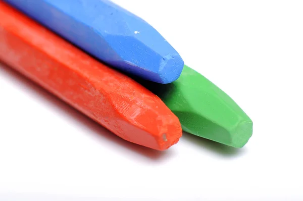 Pilhas de lápis de cera RGB — Fotografia de Stock