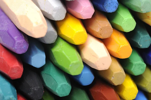 Pilhas de lápis de cera — Fotografia de Stock