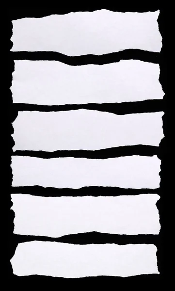 Σύνολο σκισμένο χαρτί λευκό — Φωτογραφία Αρχείου