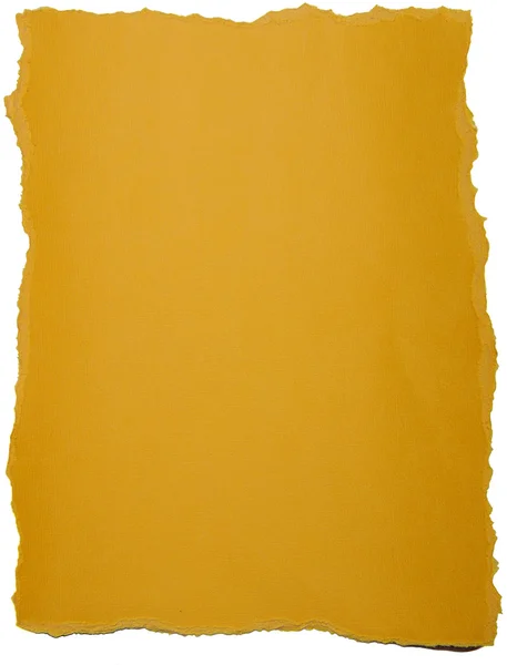 引き裂かれた黄色い紙 — ストック写真