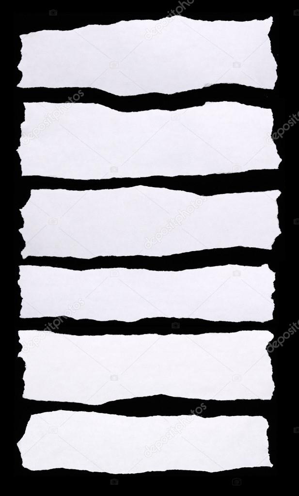 Set Of Torn White Paper