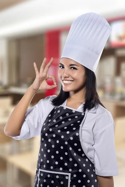 Ritratto di bella donna Chef — Foto Stock