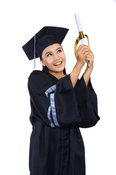 Bela pós-graduação feminina — Fotografia de Stock