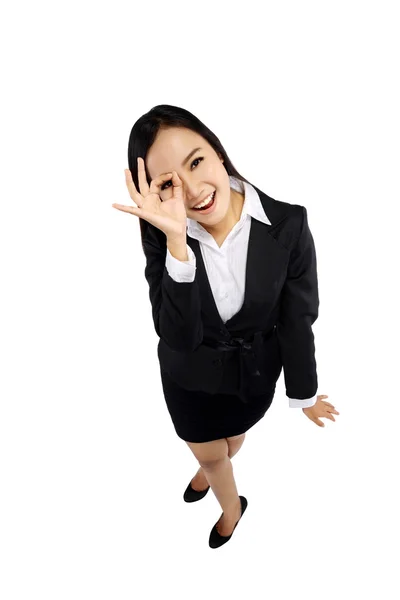 Success Woman In High Angle View — Stock Photo, Image