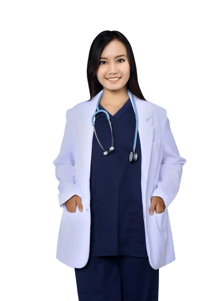 Sorridente medico donna — Foto Stock