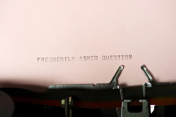 Frequently Asked Question Typing — Stock Photo, Image