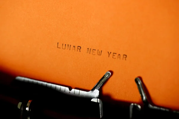 Año Nuevo Lunar Mecanografía — Foto de Stock