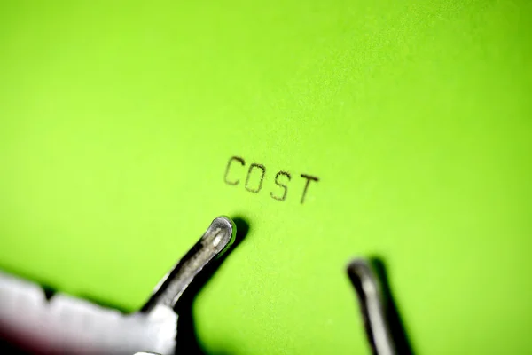Tipagem de custos — Fotografia de Stock