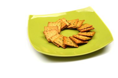 herbatniki na zielonej miski