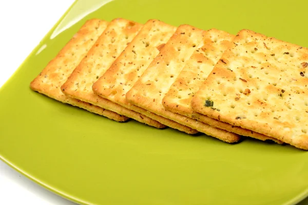 Biscuits sur bol vert — Photo