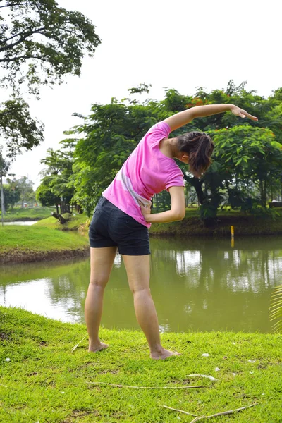 Young Woman Doing A Yoga Pose — Stock Photo, Image