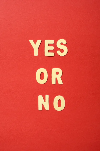 Yes Or No Text — Stock Photo, Image