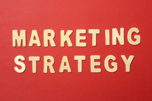 Tekst strategii marketingowych — Zdjęcie stockowe