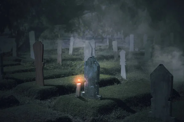 묘지에 핼러윈 — 스톡 사진