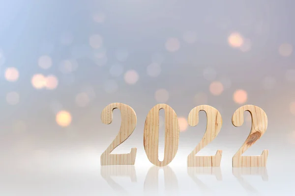 2022 Met Wazig Licht Achtergrond Gelukkig Nieuwjaar 2022 — Stockfoto