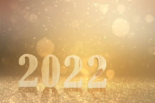 2022 Com Fundo Luz Turva Feliz Ano Novo 2022 — Fotografia de Stock
