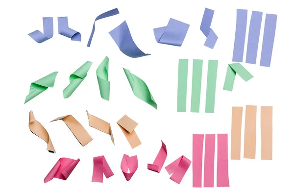 Kleurrijke Confetti Met Witte Achtergrond — Stockfoto
