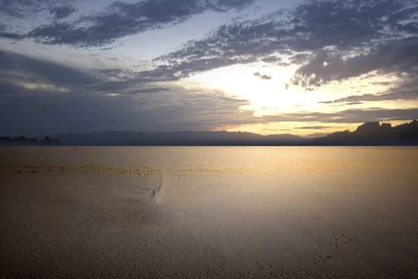 Vedute Dune Sabbia Con Sfondo Cielo Tramonto — Foto Stock