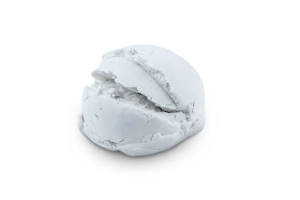 Beyaz Arka Planda Izole Edilmiş Vanilyalı Dondurma Kepçesi — Stok fotoğraf