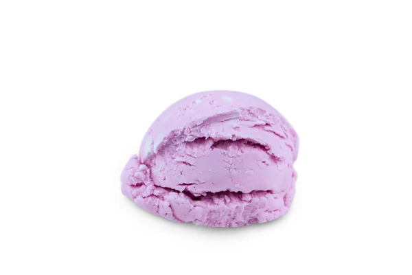 Scoop Strawberry Ice Cream Isolerade Över Vit Bakgrund — Stockfoto