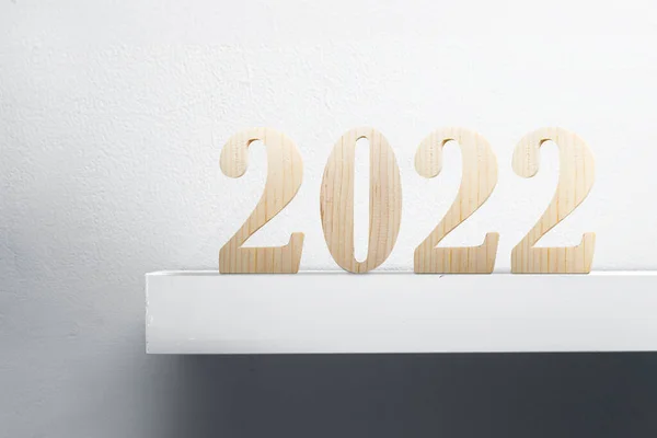 2022 Білим Тлом Стіни Новим 2022 Роком — стокове фото