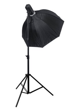 Beyaz arkaplanda izole edilmiş fotoğraf stüdyosu ışığı