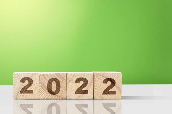 2022 Auf Dem Holzwürfel Frohes Neues Jahr 2022 — Stockfoto