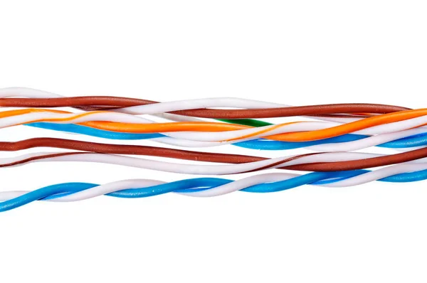 Cable Colorido Aislado Sobre Fondo Blanco — Foto de Stock