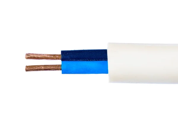 Beyaz Arkaplan Üzerinde Izole Edilmiş Renkli Kablo — Stok fotoğraf