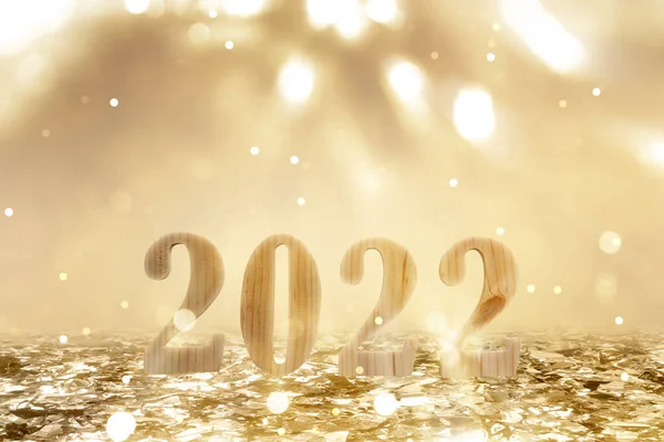 2022 Θολό Φόντο Φωτός Καλή Χρονιά 2022 — Φωτογραφία Αρχείου