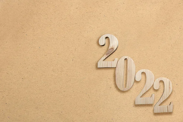 2022 Cardboard Background Happy New Year 2022 — Stockfoto