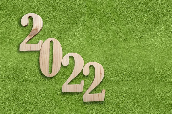 2022 Hierba Verde Feliz Año Nuevo 2022 —  Fotos de Stock