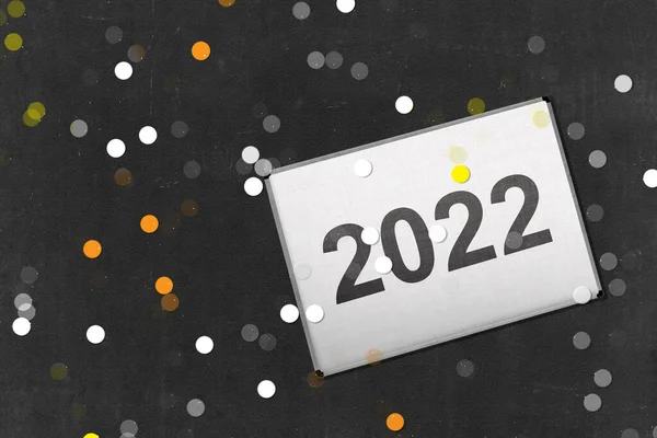 2022 Con Sfondo Chiaro Sfocato Felice Anno Nuovo 2022 — Foto Stock