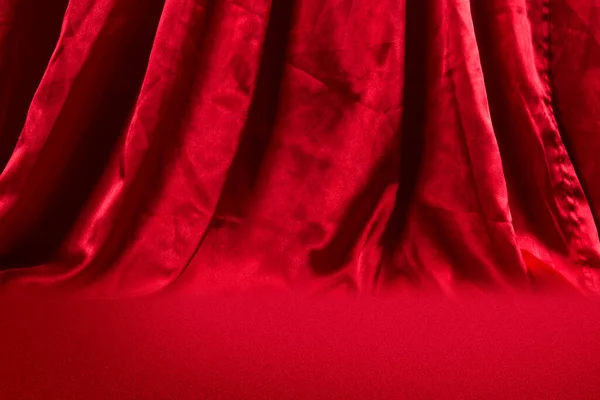 Closeup View Red Curtain Background — Stockfoto