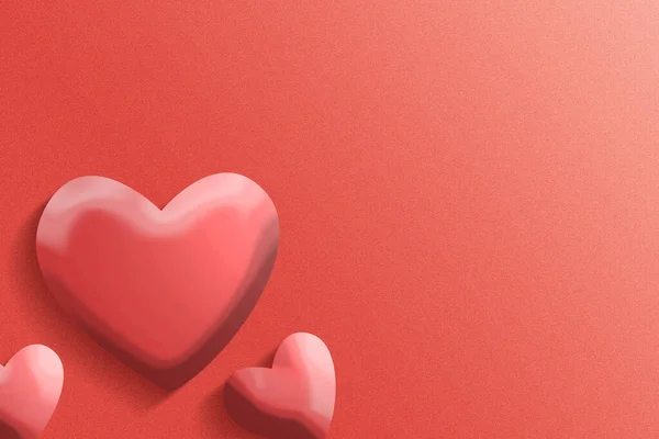 Corazón Con Fondo Color Día San Valentín — Foto de Stock