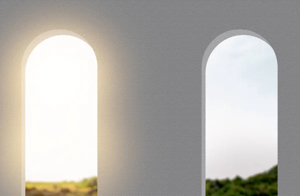 Güneş Işığı Arkaplan Ile Cami Kapısı — Stok fotoğraf