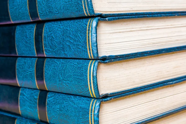 Stack Books Wooden Table — Stock Photo, Image