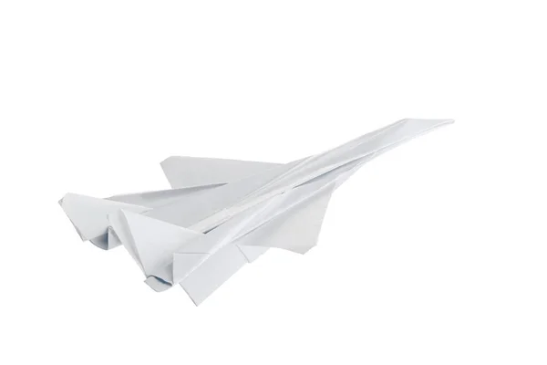 Paper Airplane Isolated White Background — Stock Photo, Image