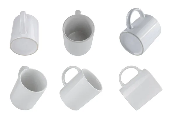 White Mug Isolated White Background — Fotografia de Stock