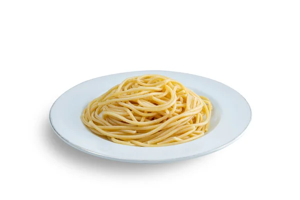 Spaghetti Plate Isolated White Background — Stock Photo, Image