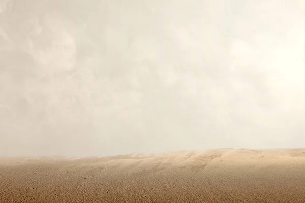 Vedute Dune Sabbia Con Drammatico Sfondo Del Cielo — Foto Stock
