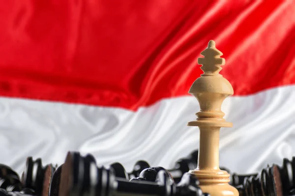 체스의 깃발을 배경으로 있습니다 인도네시아 기념일 — 스톡 사진