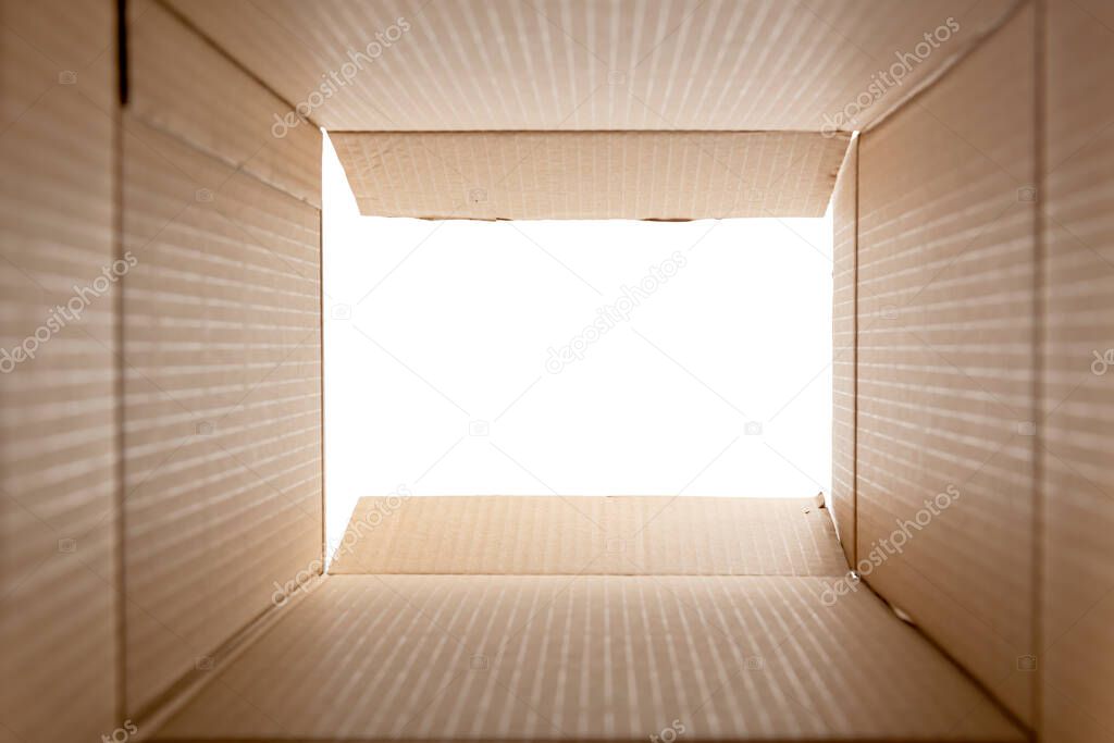 View of the inside box with white background