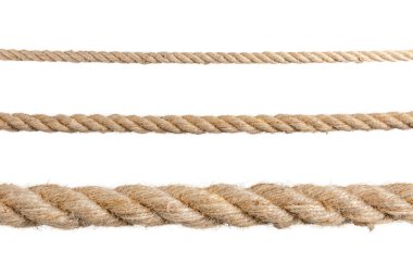 Ropes string isolated over white background